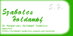 szabolcs holdampf business card